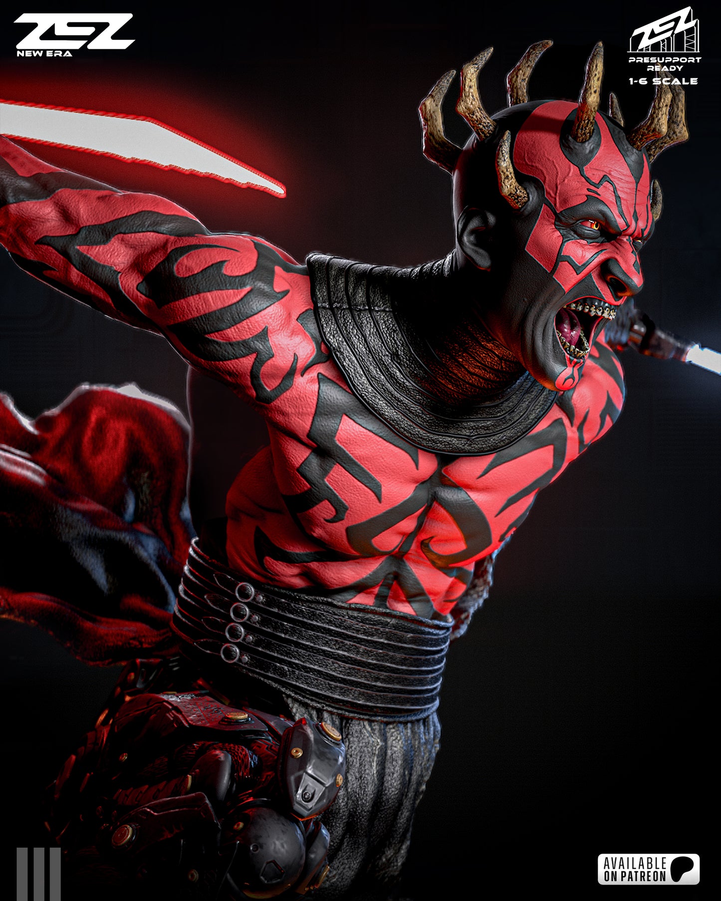 Darth Maul Statue 3D-Printed Kit