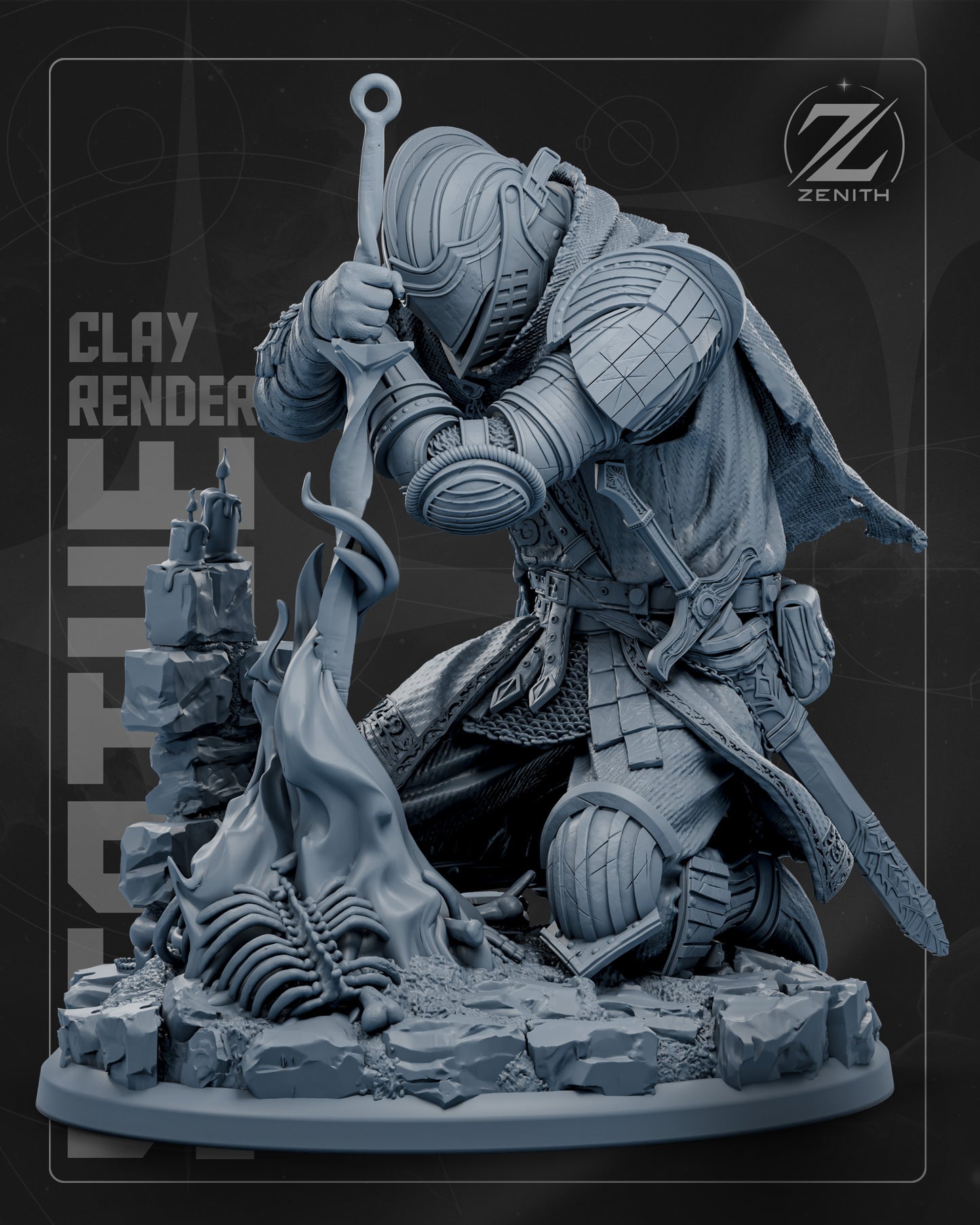 Dark Souls Statue 3D-Printed Kit