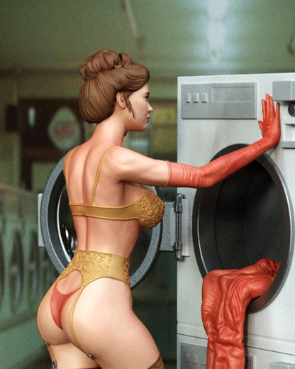 Laundry Girl Statue 3D-Printed Kit
