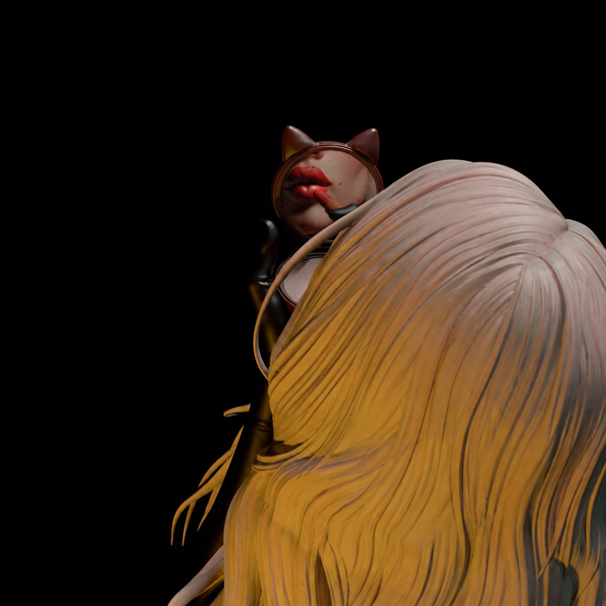 Black Cat Statue 3D-Printed Kit