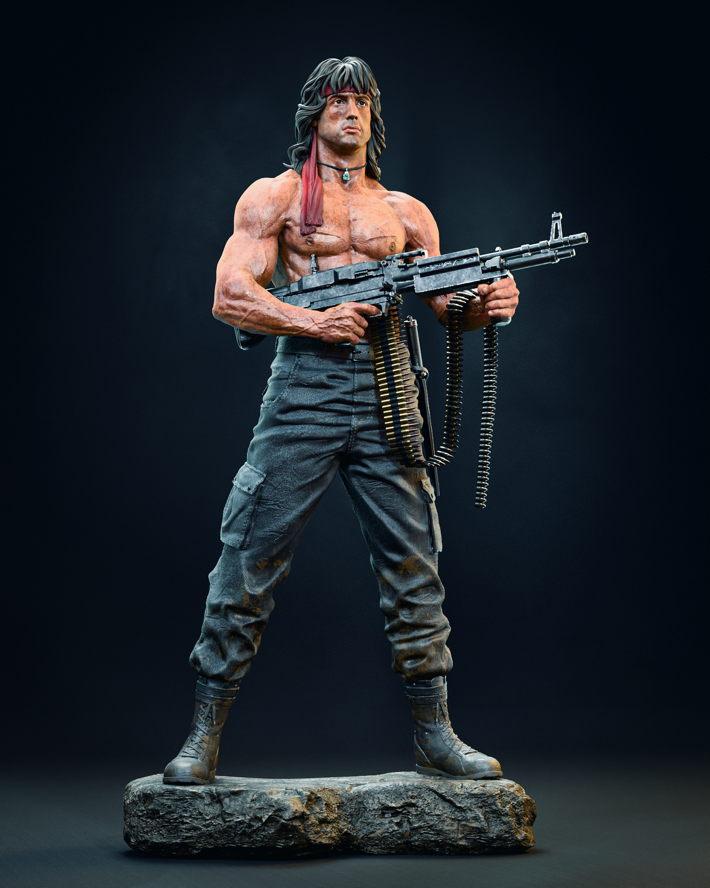 John Rambo Ribbon Stack Rambo (John Rambo) Statue 3D-Printed Kit – KAPIKOPRINTED