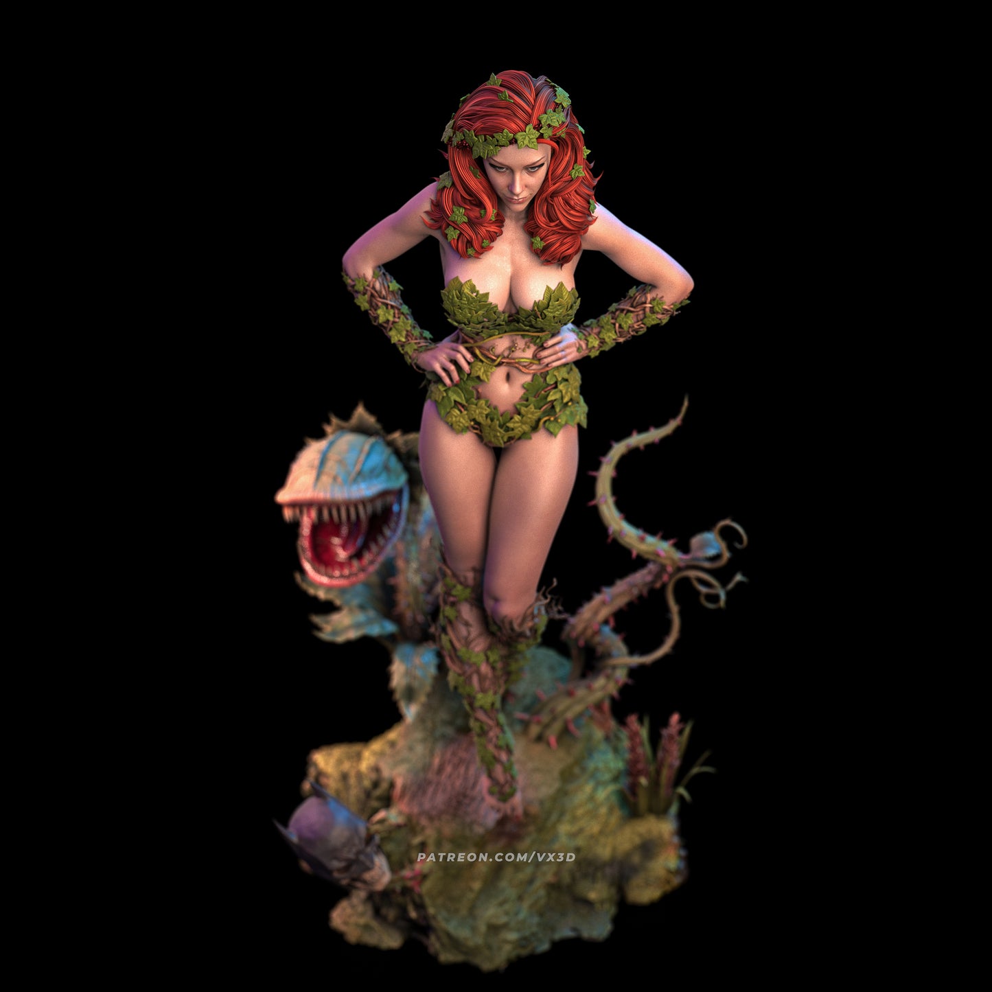 Poison Ivy Statue 3D-Printed Kit