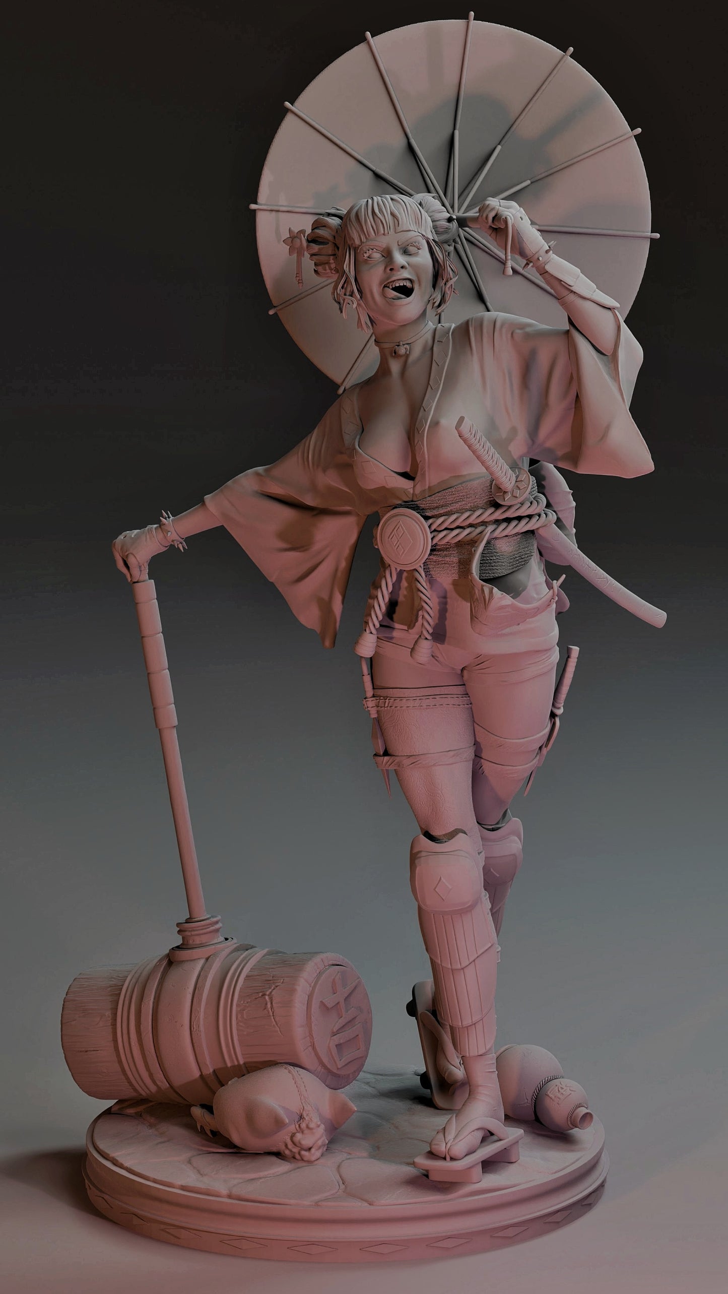 Harley Geisha Statue 3D-Printed Kit
