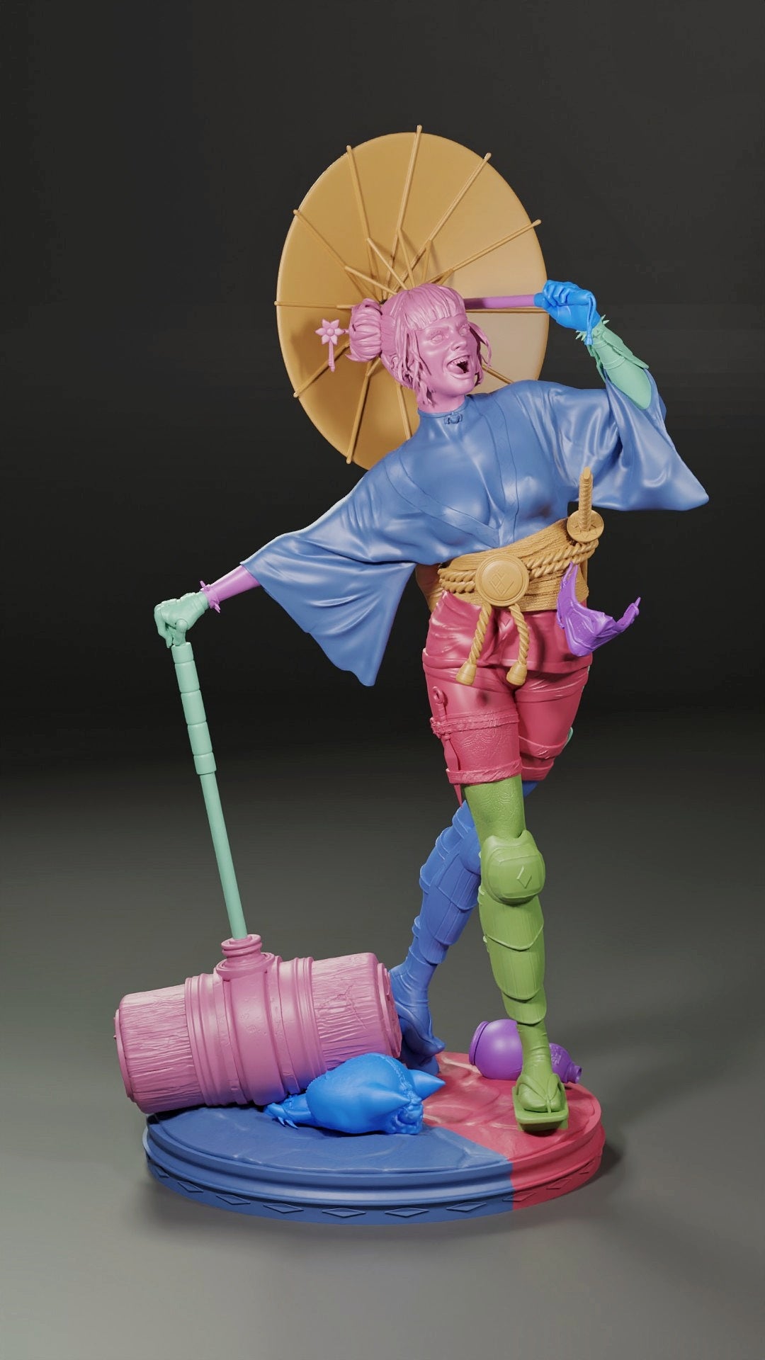 Harley Geisha Statue 3D-Printed Kit