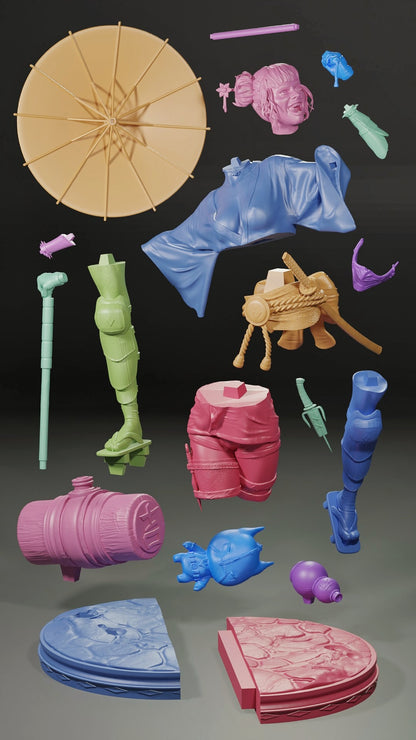 Harley Geisha Statue 3D-Printed Kit