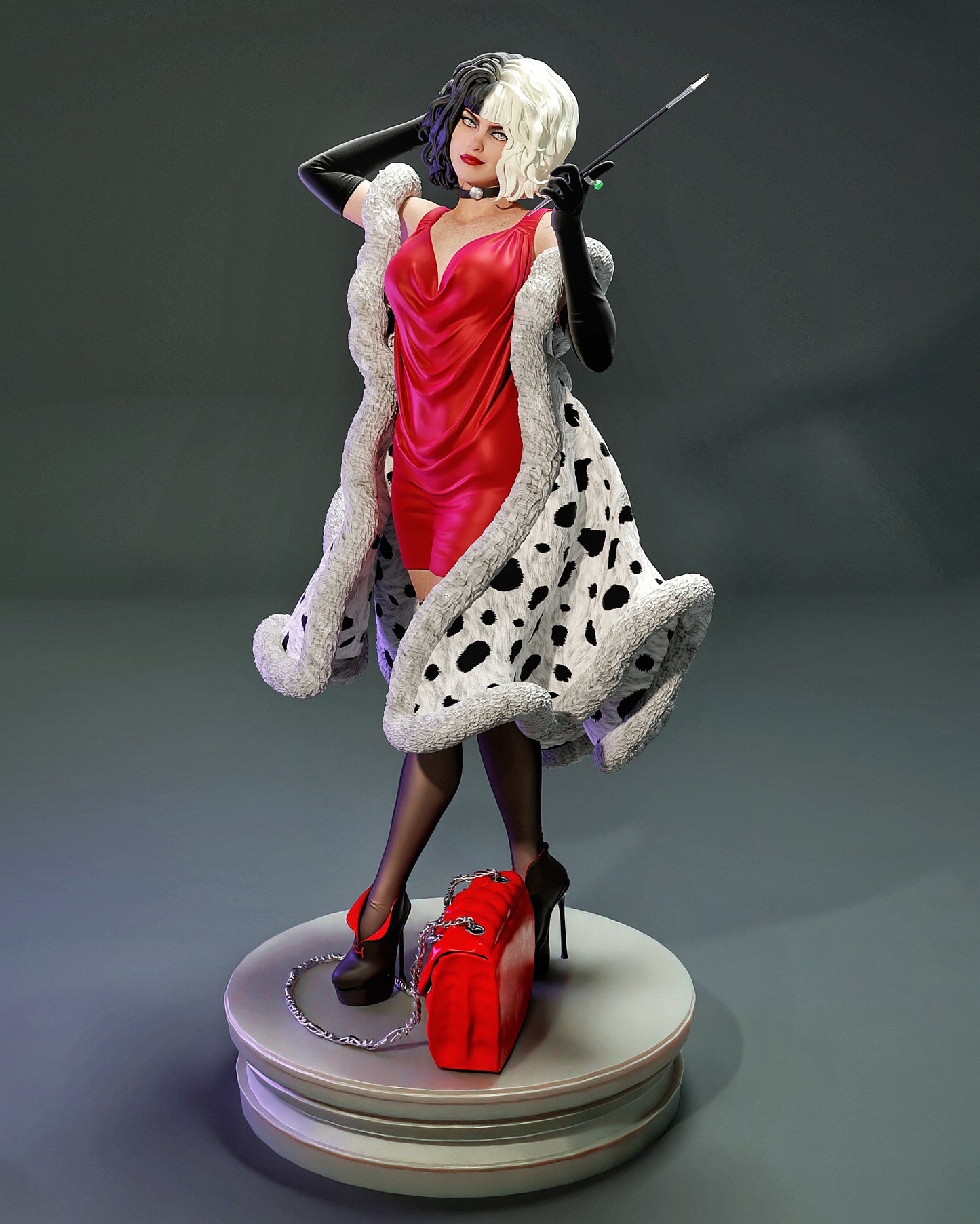 Cruella Statue 3D-Printed Kit