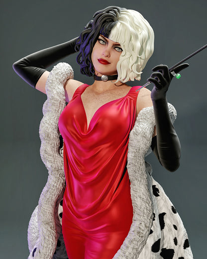 Cruella Statue 3D-Printed Kit