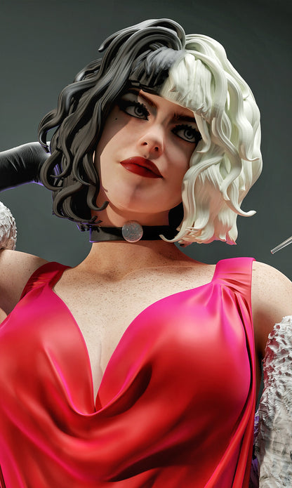 Cruella Statue 3D-Printed Kit