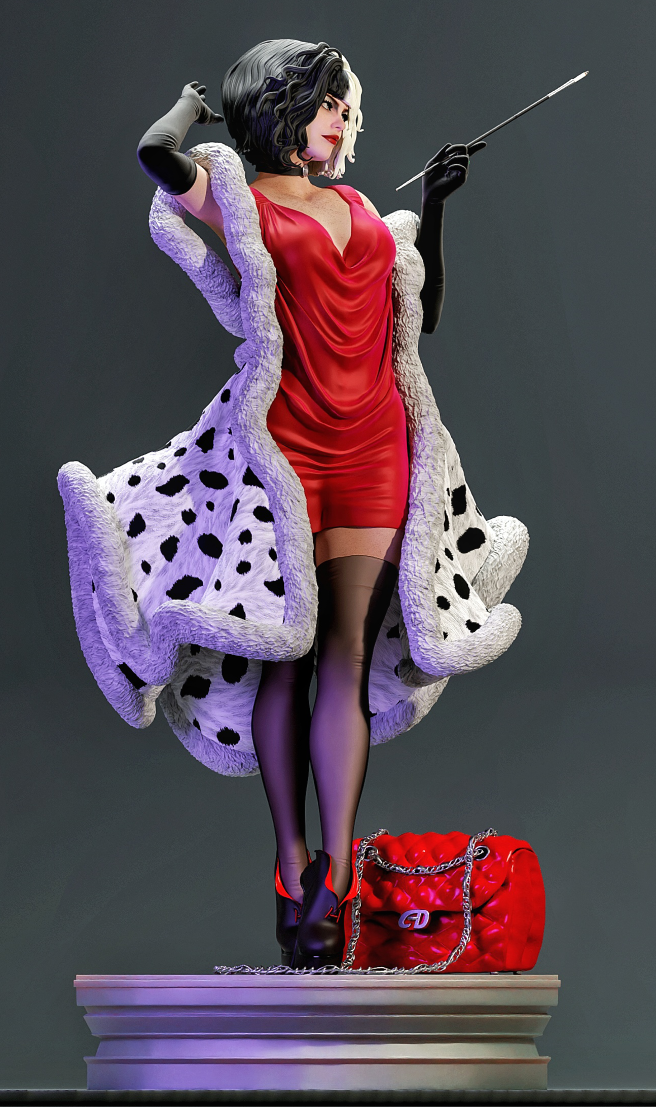 Cruella Statue 3D-Printed Kit