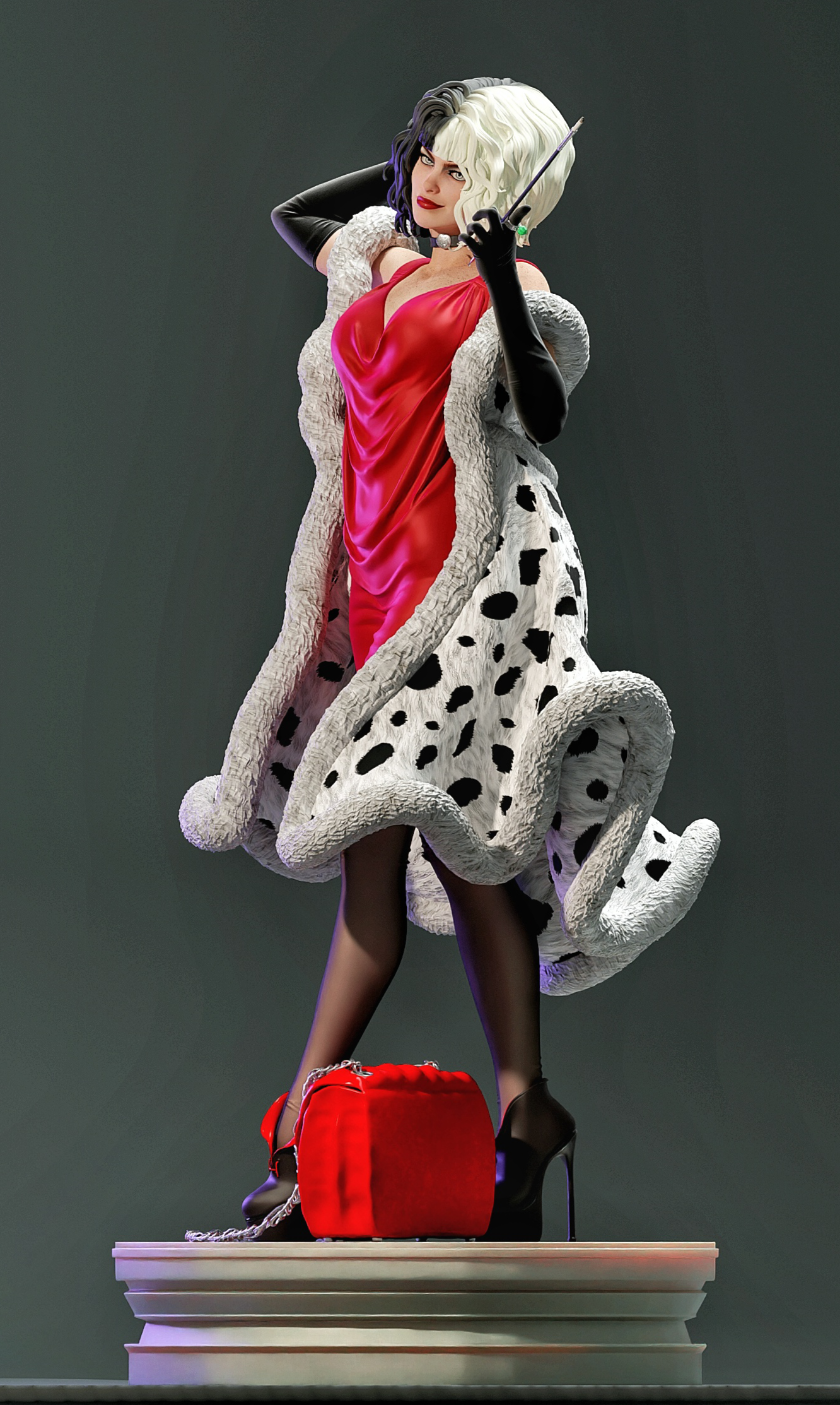 Cruella Statue 3D-Printed Kit