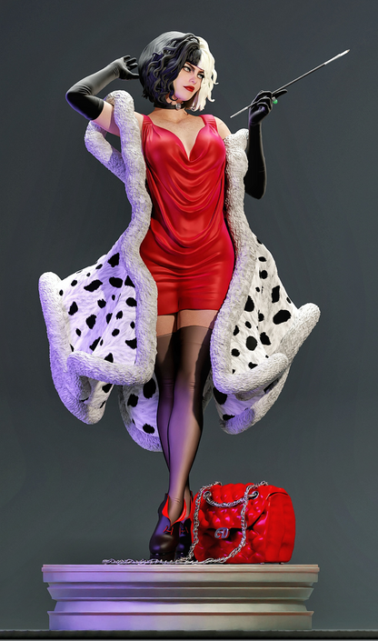 Cruella Statue 3D-Printed Kit