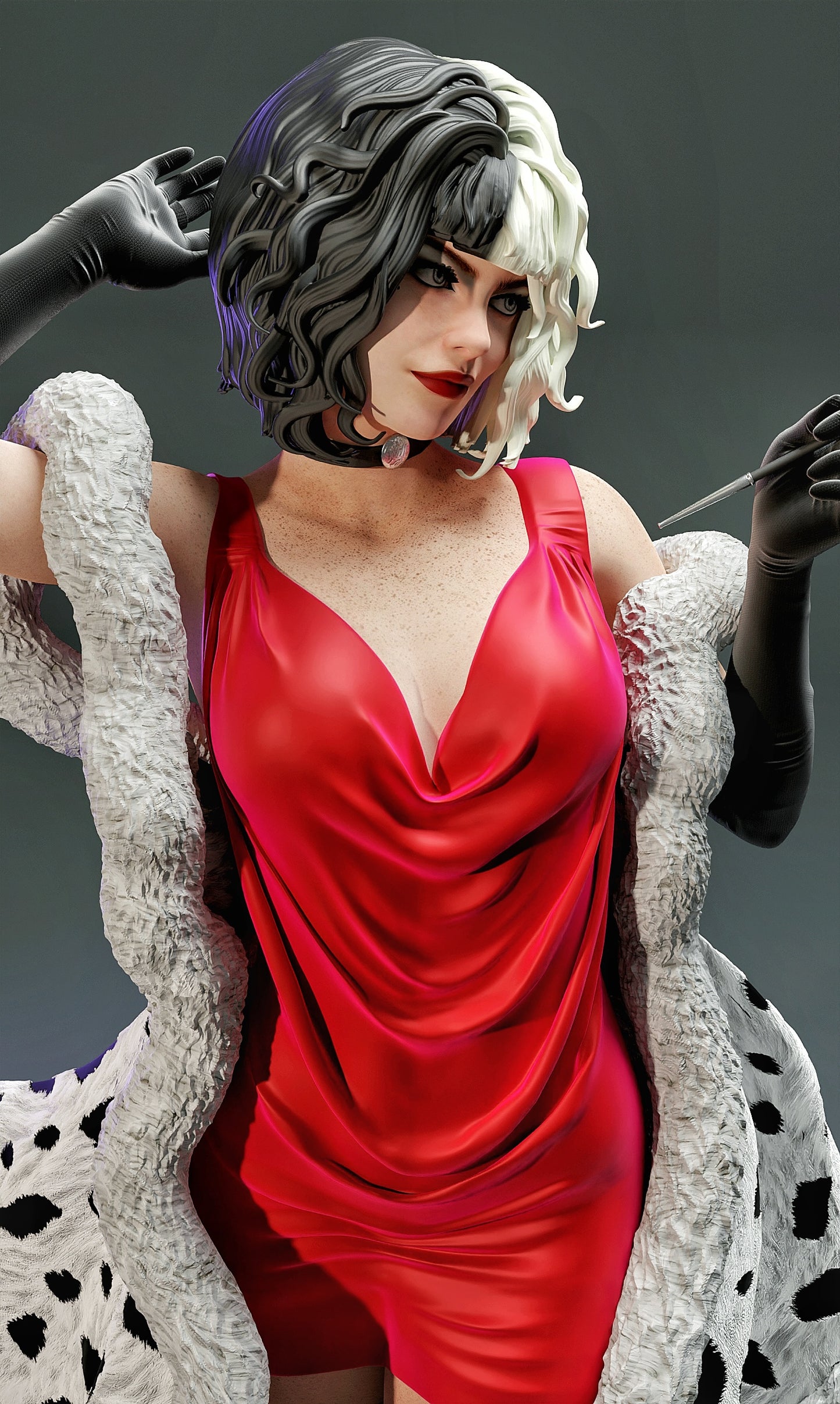 Cruella Statue 3D-Printed Kit