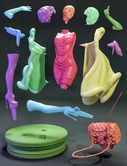 Cruella Statue 3D-Printed Kit