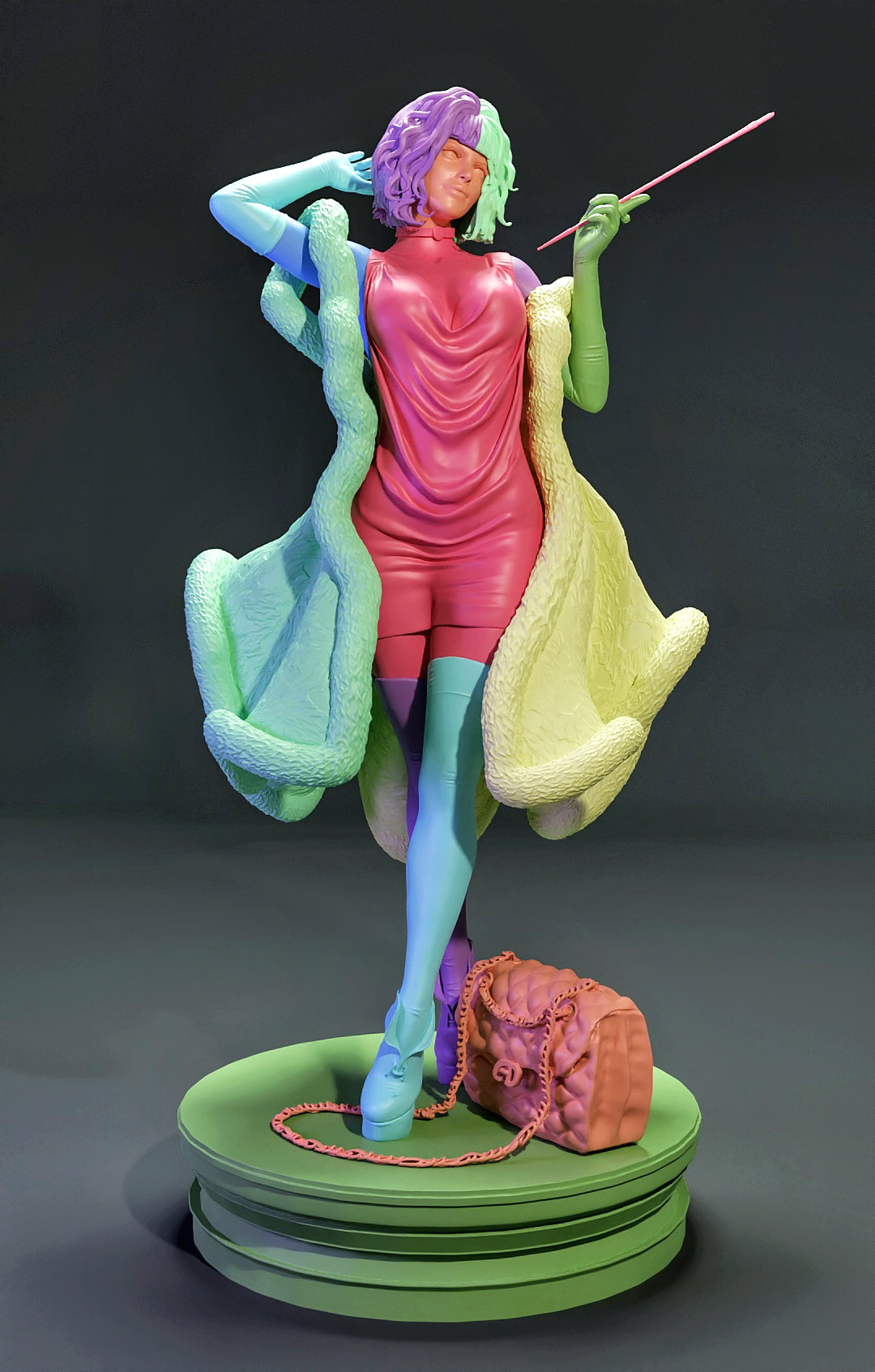 Cruella Statue 3D-Printed Kit