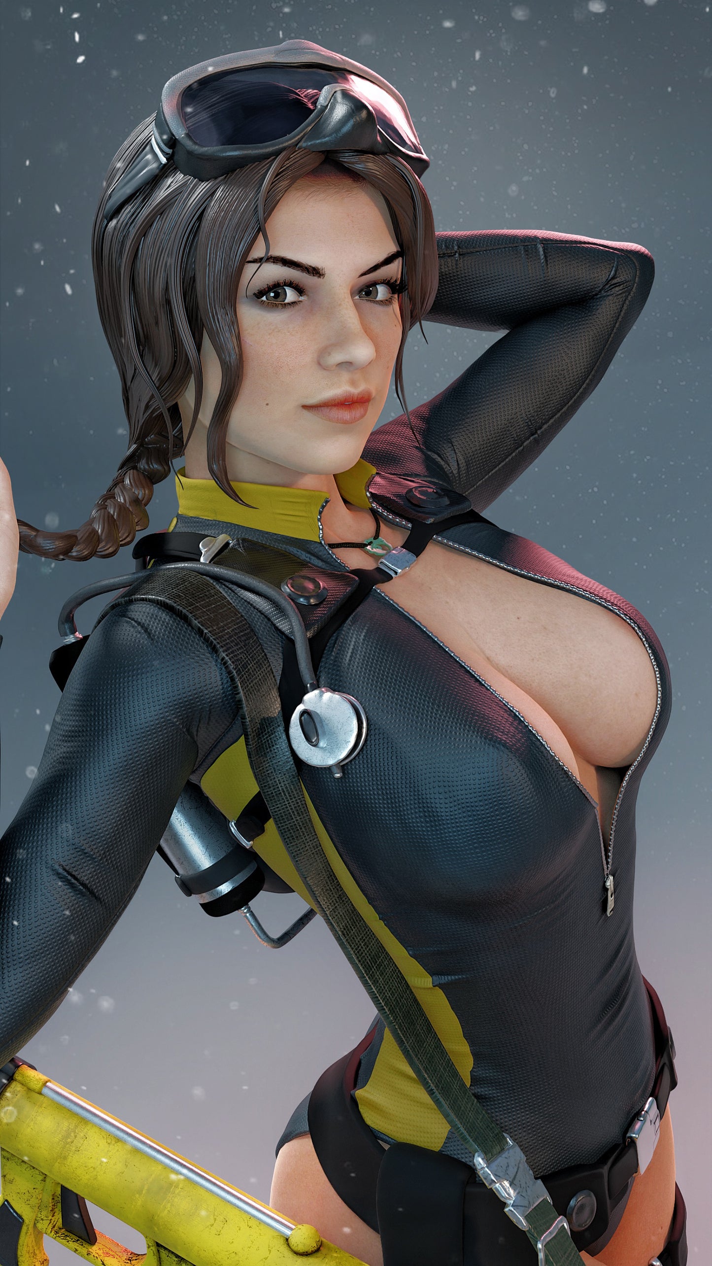 Lara Croft Statue 3D-Printed Kit