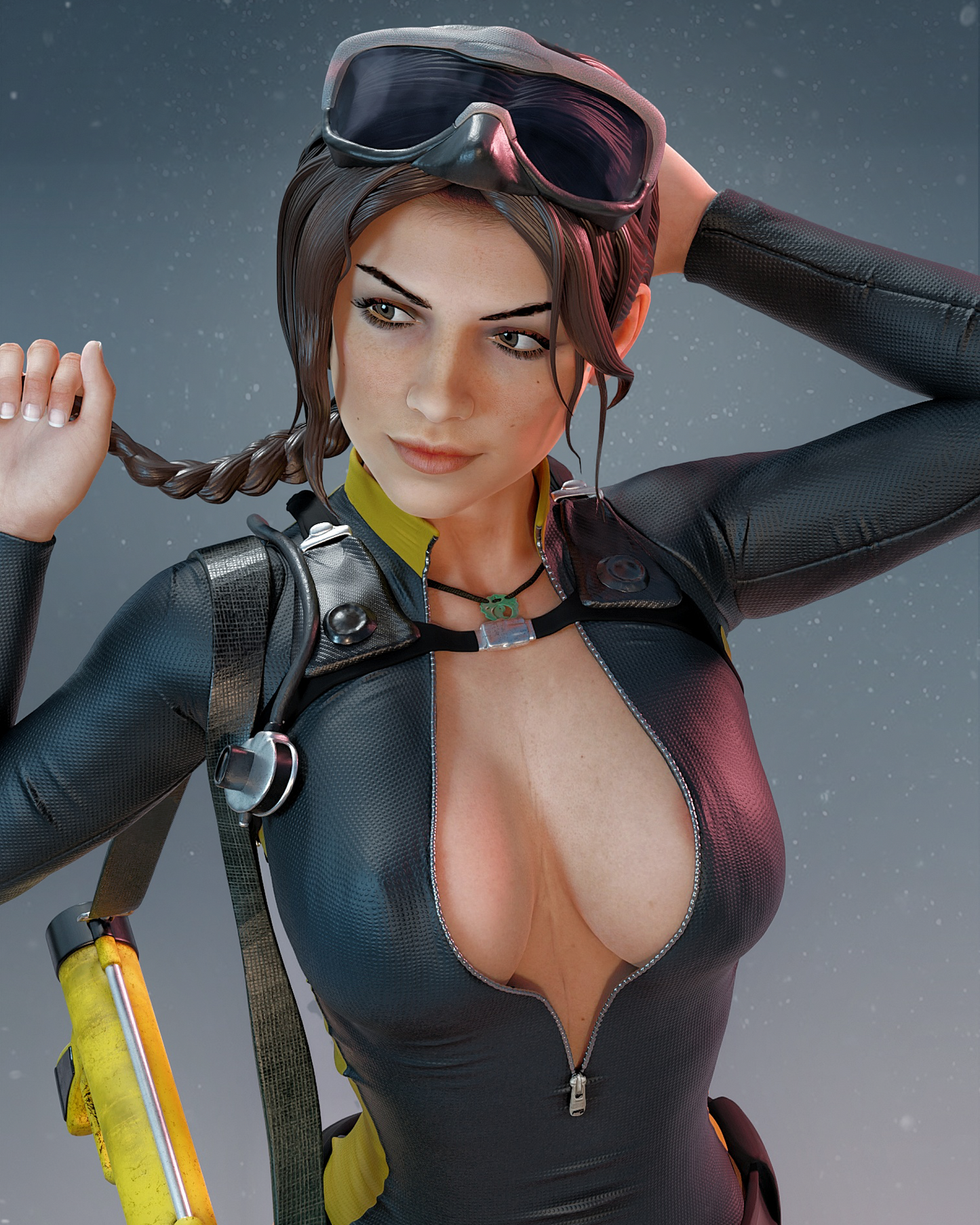 Lara Croft Statue 3D-Printed Kit