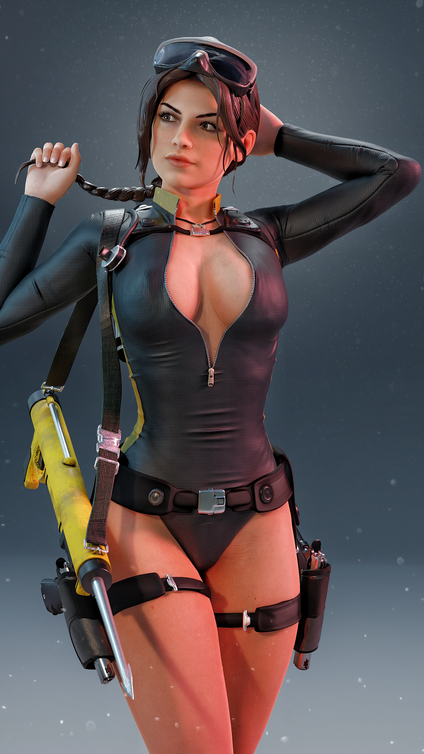 Lara Croft Statue 3D-Printed Kit