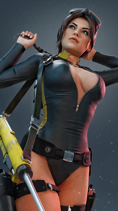 Lara Croft Statue 3D-Printed Kit