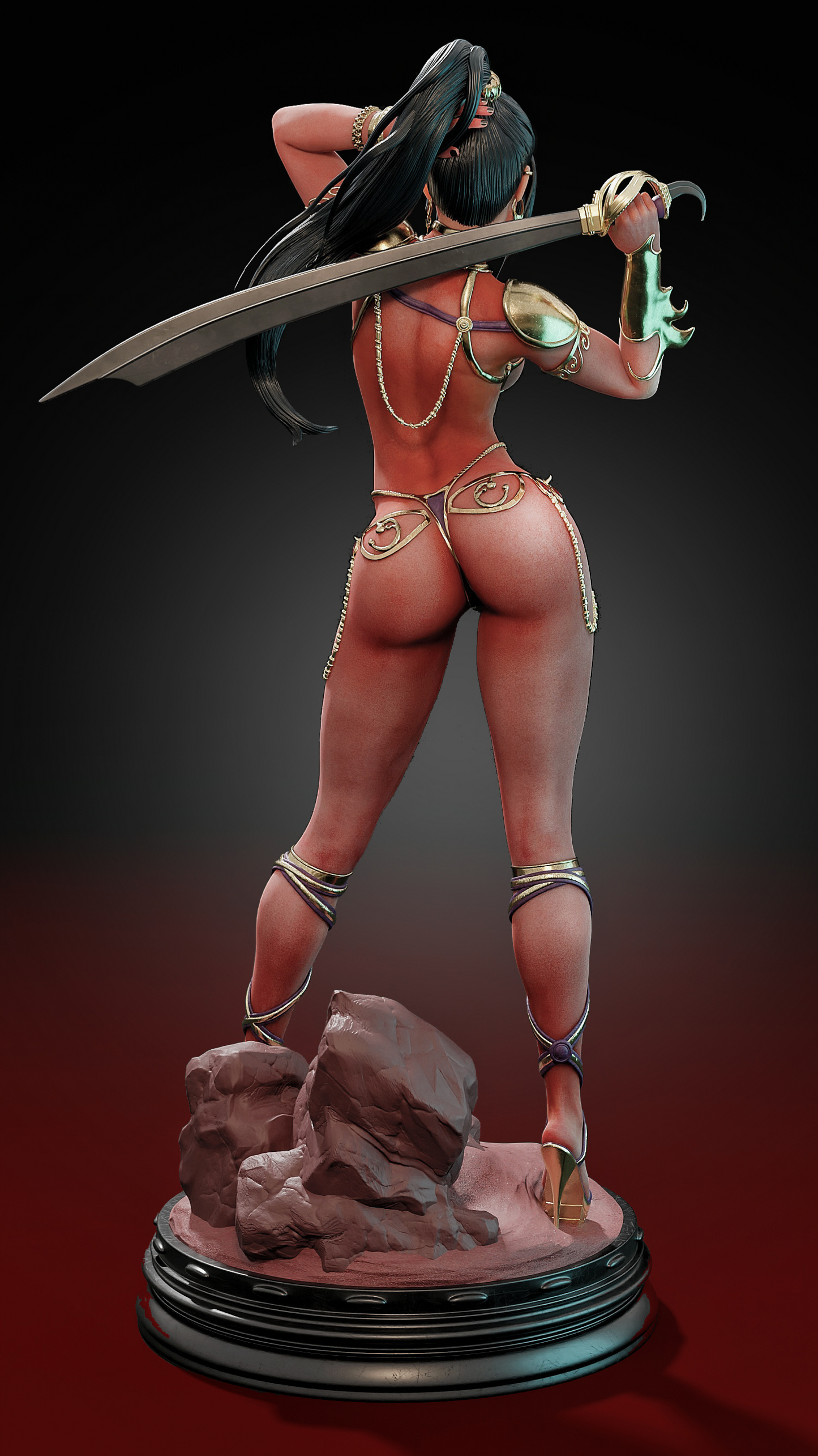 Dejah Thoris Statue 3D-Printed Kit