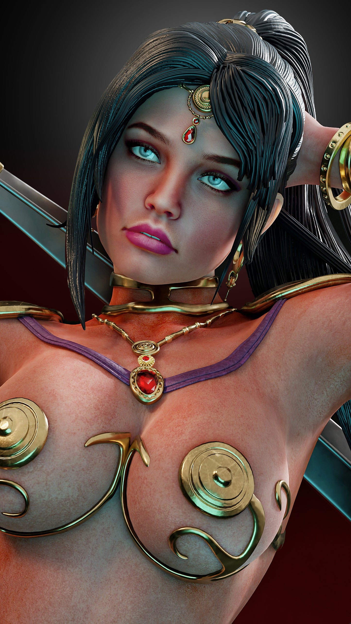 Dejah Thoris Statue 3D-Printed Kit