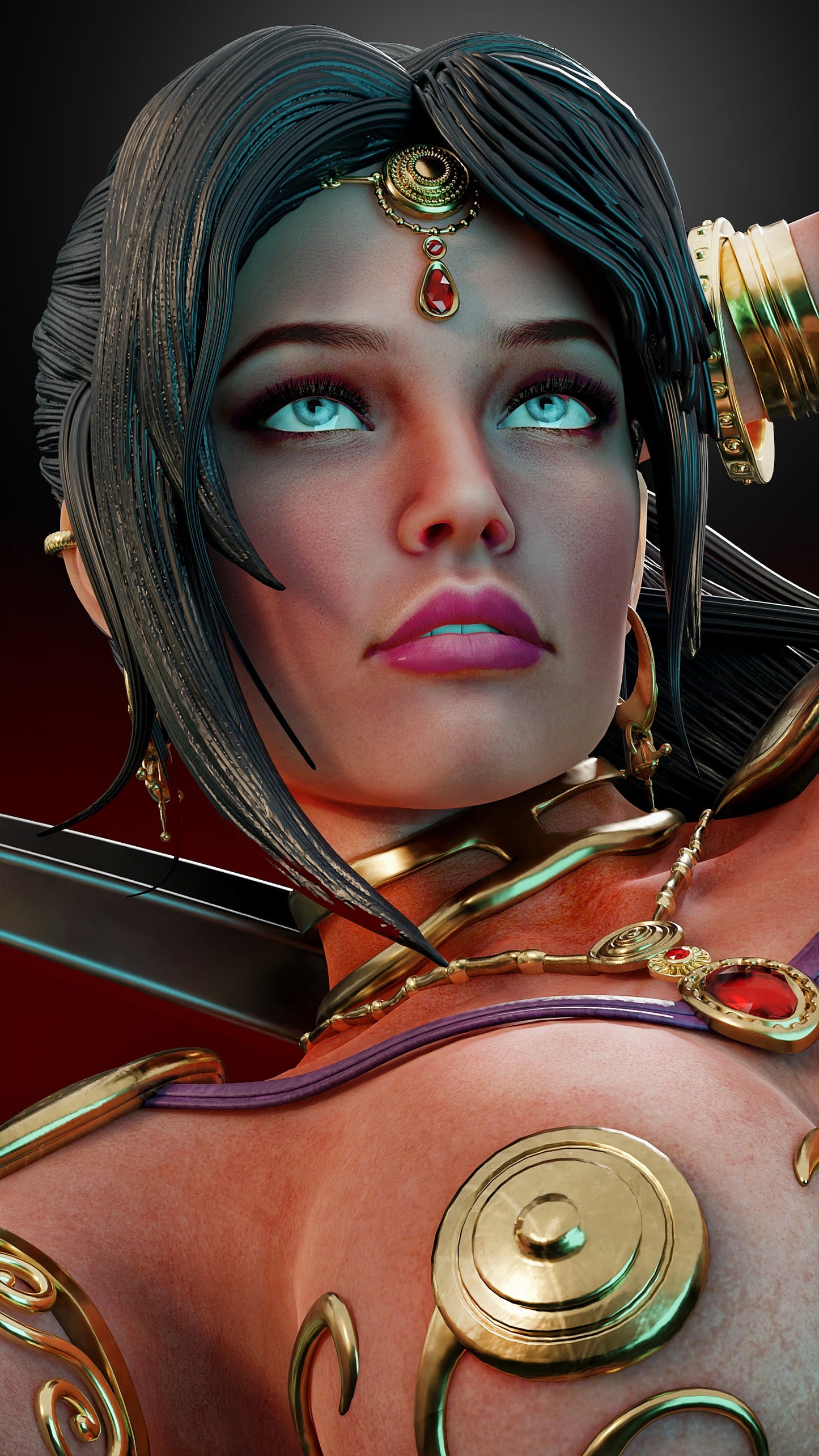 Dejah Thoris Statue 3D-Printed Kit