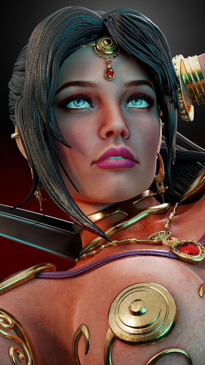 Dejah Thoris Statue 3D-Printed Kit