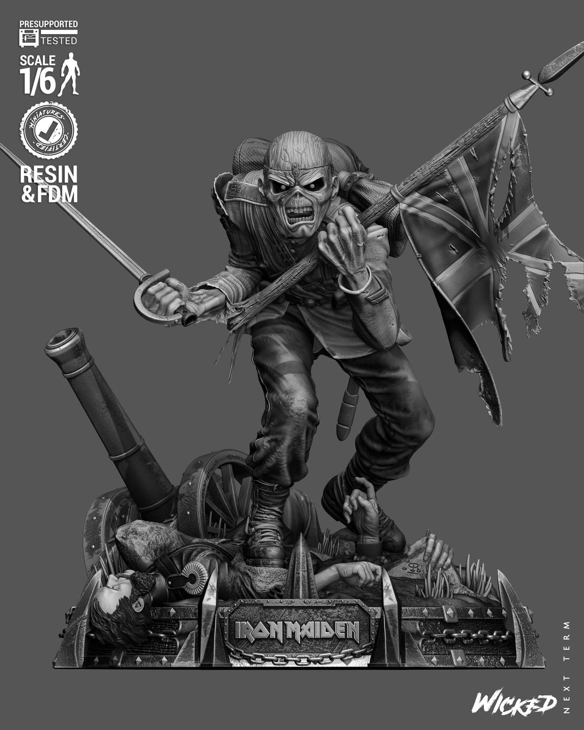 Eddie Statue 3D-Printed Kit