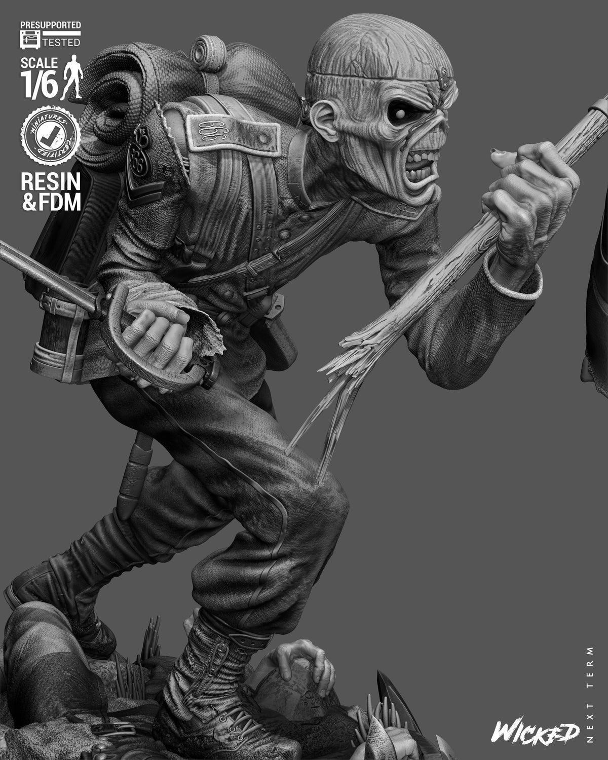 Eddie Statue 3D-Printed Kit