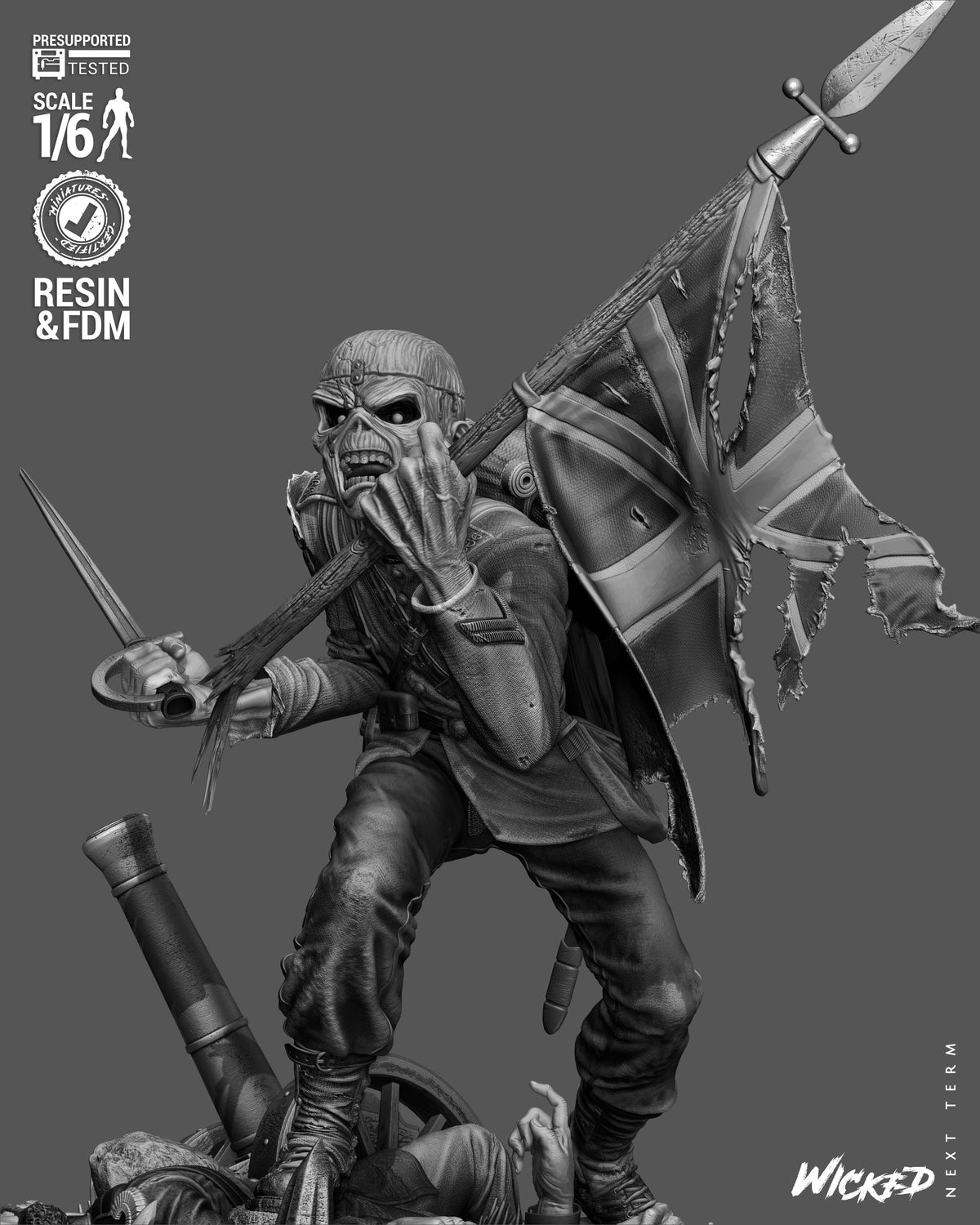 Eddie Statue 3D-Printed Kit