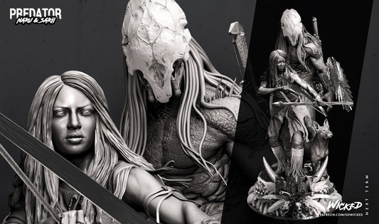 Predator & Naru (Prey) Diorama