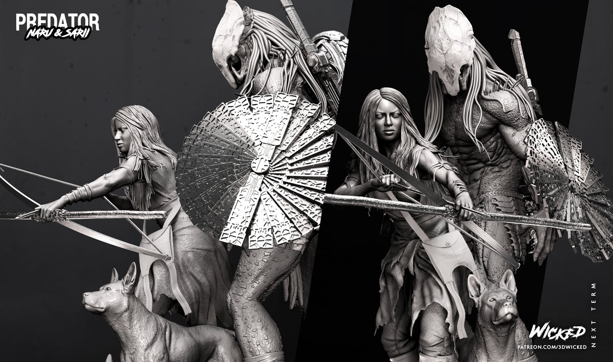 Predator & Naru (Prey) Diorama