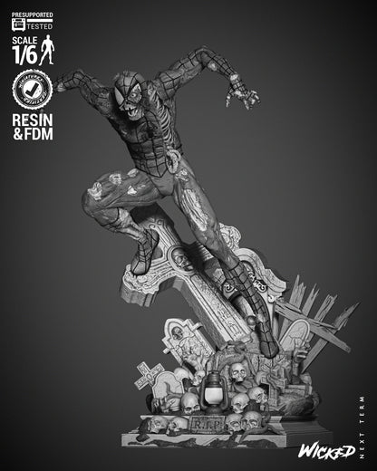 Spiderman Zombie Statue