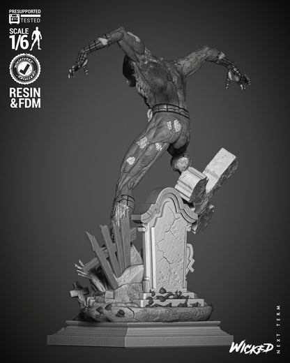 Spiderman Zombie Statue