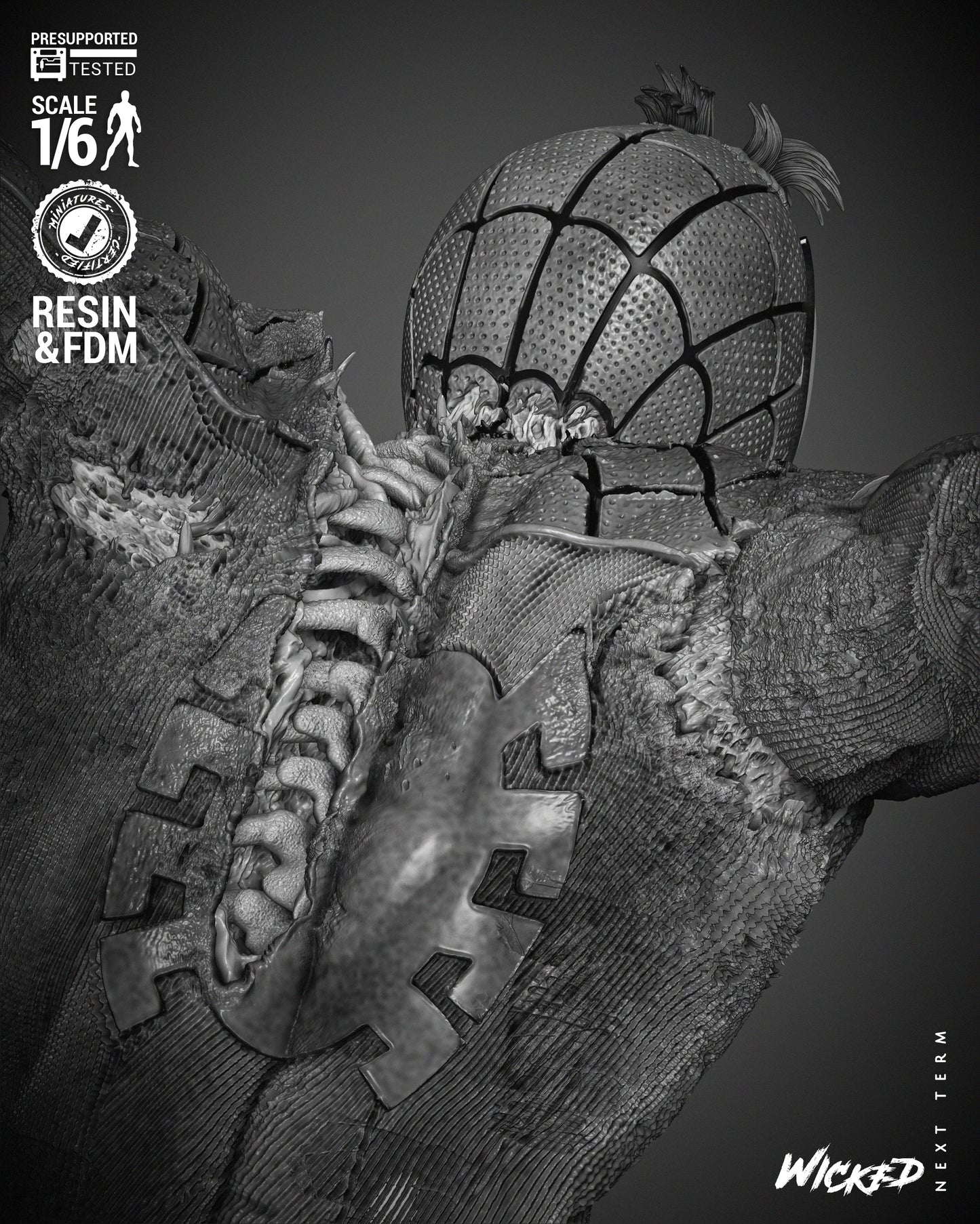 Spiderman Zombie Statue
