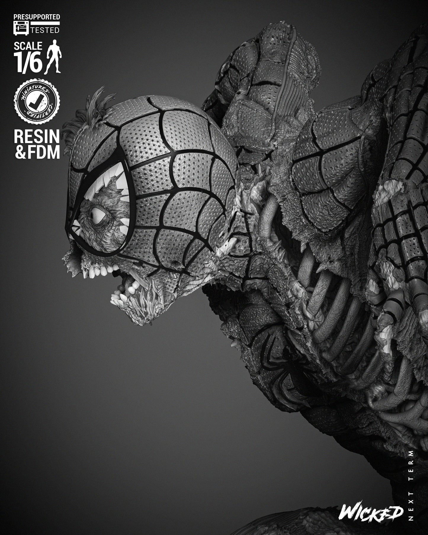 Spiderman Zombie Statue