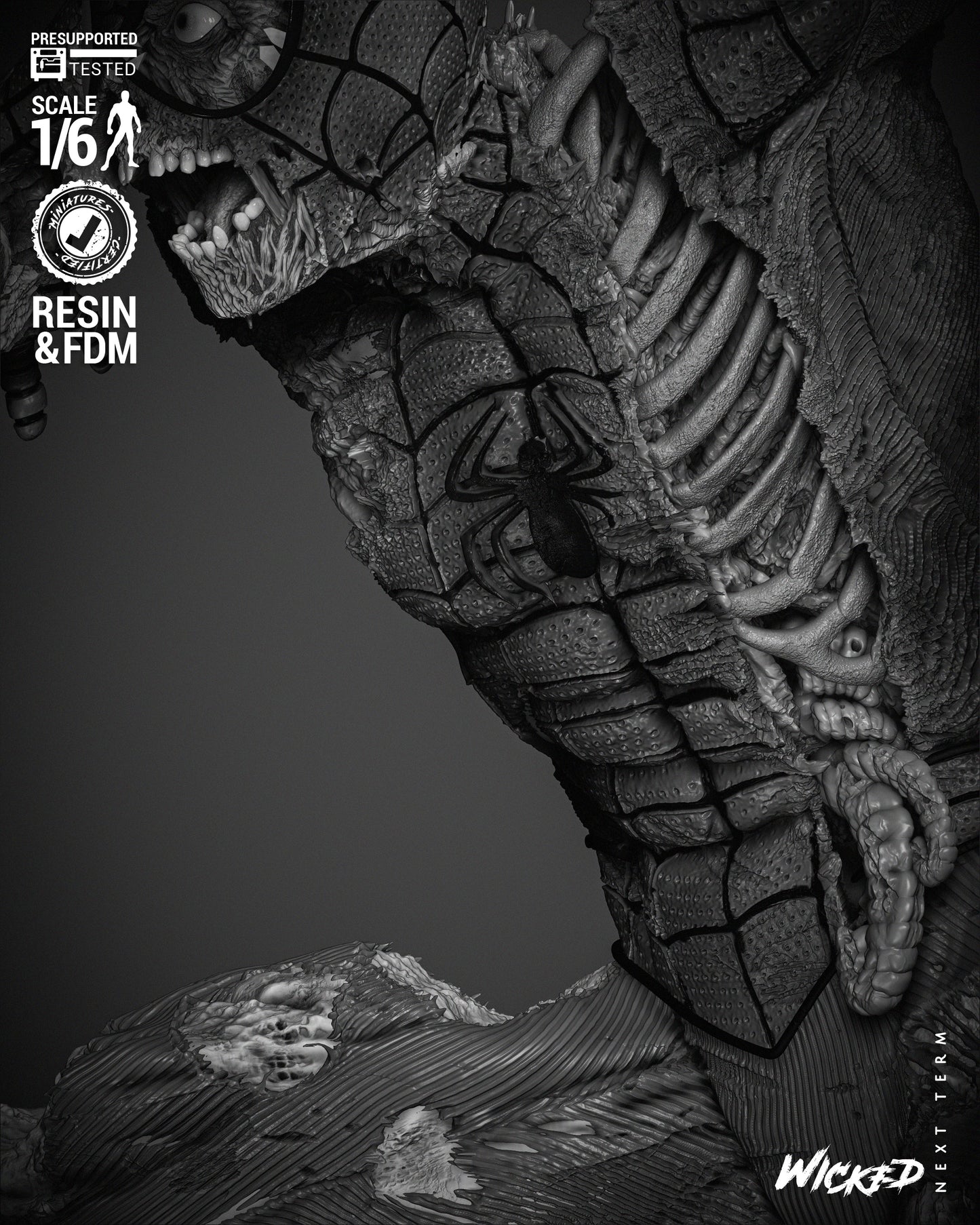 Spiderman Zombie Statue