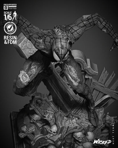 Spiderman Zombie Statue