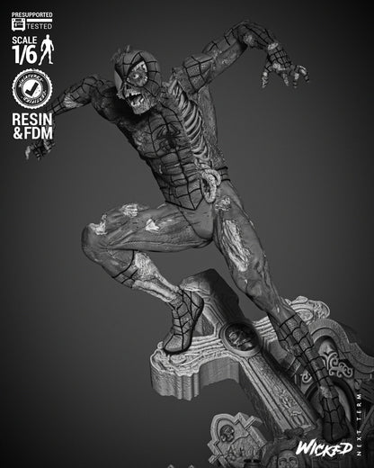 Spiderman Zombie Statue
