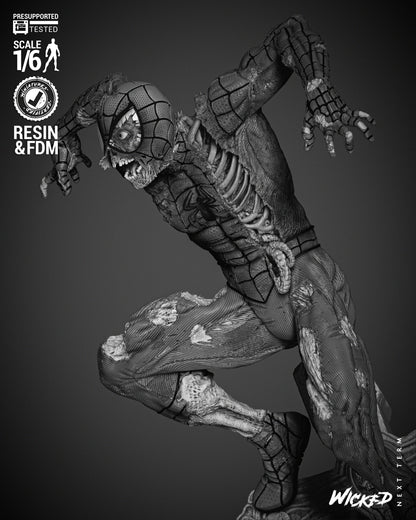 Spiderman Zombie Statue