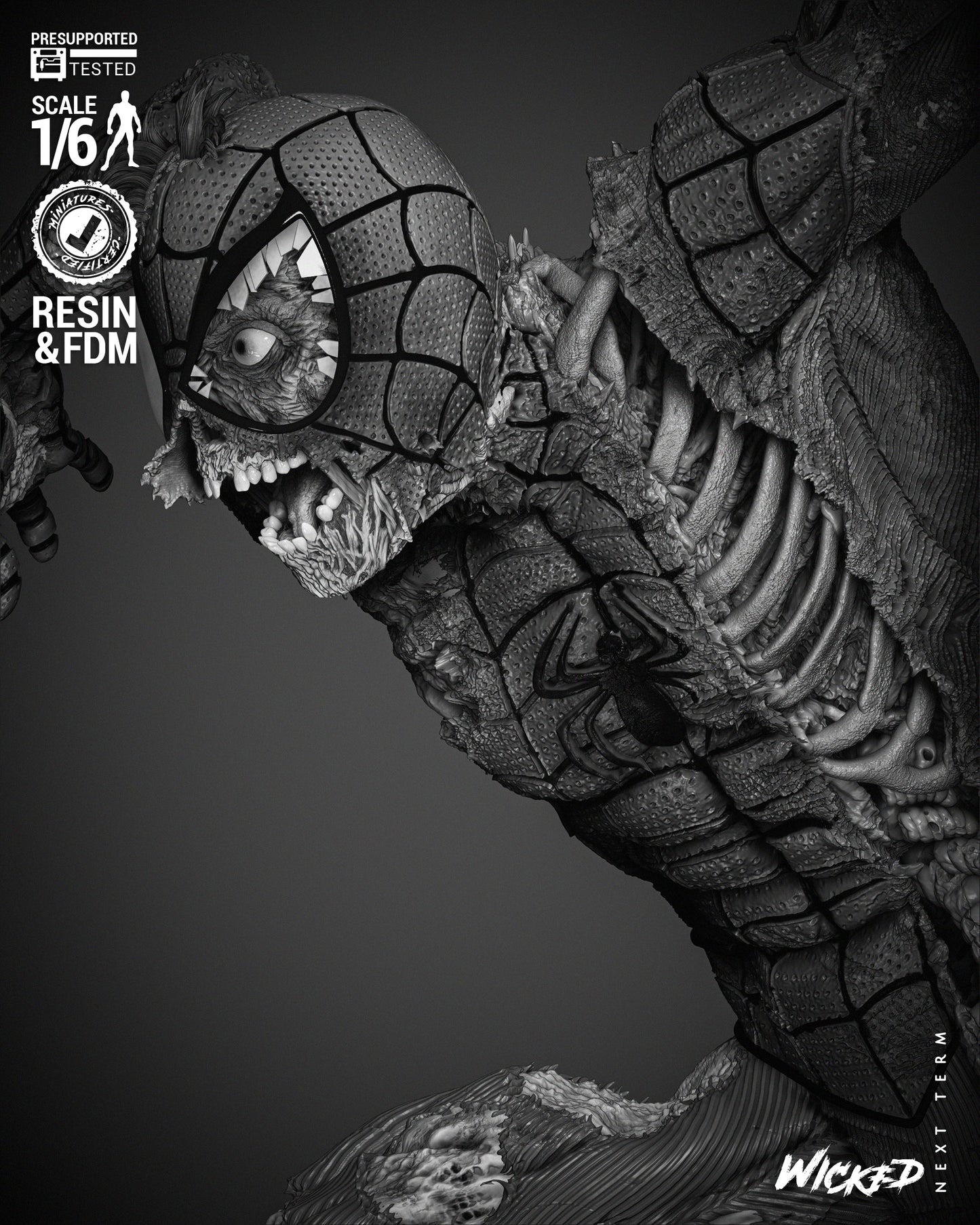 Spiderman Zombie Statue