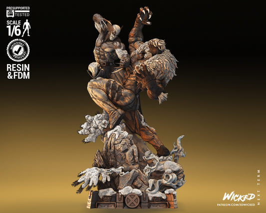 Wolverine VS Sabretooth Diorama