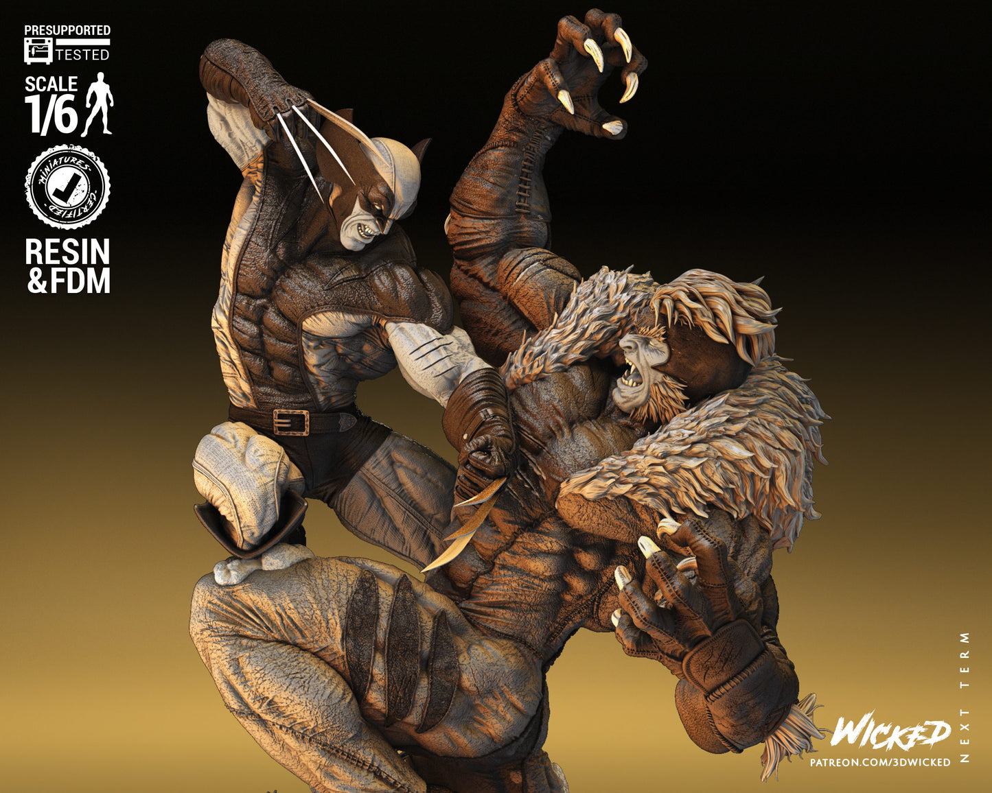 Wolverine VS Sabretooth Diorama