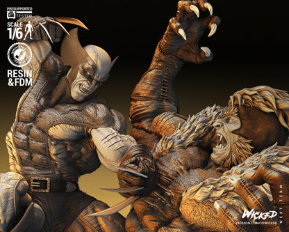 Wolverine VS Sabretooth Diorama