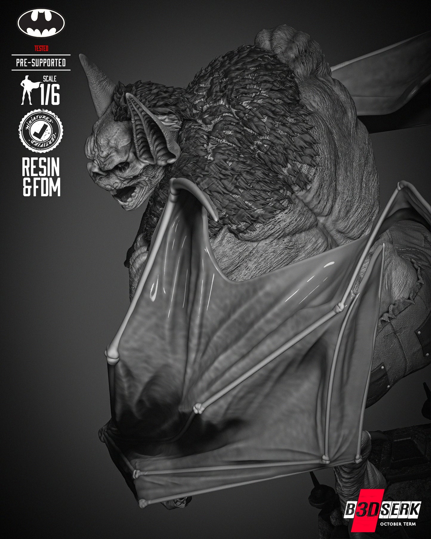 Man Bat Statue