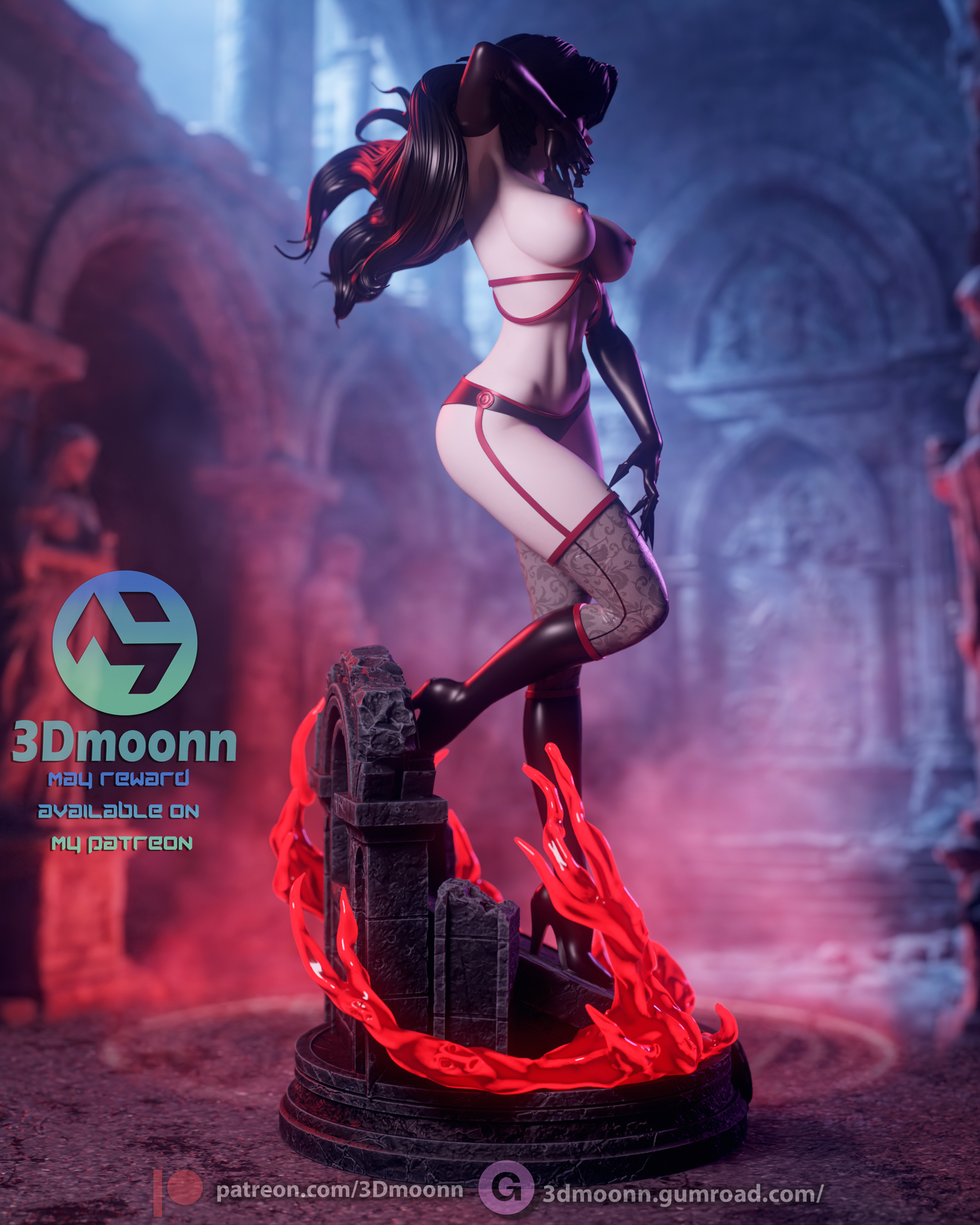 Lust (FMA) Statue 3D-Printed Kit
