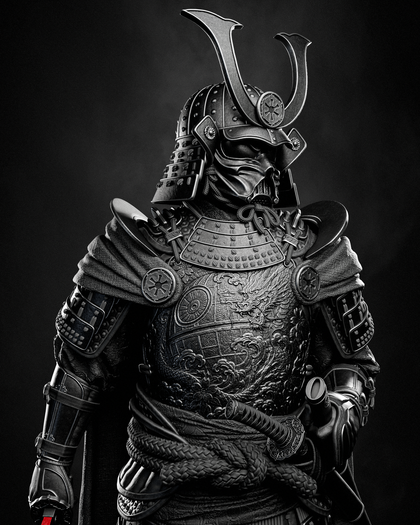 Darth Vader Samurai Statue 3D-Printed Kit