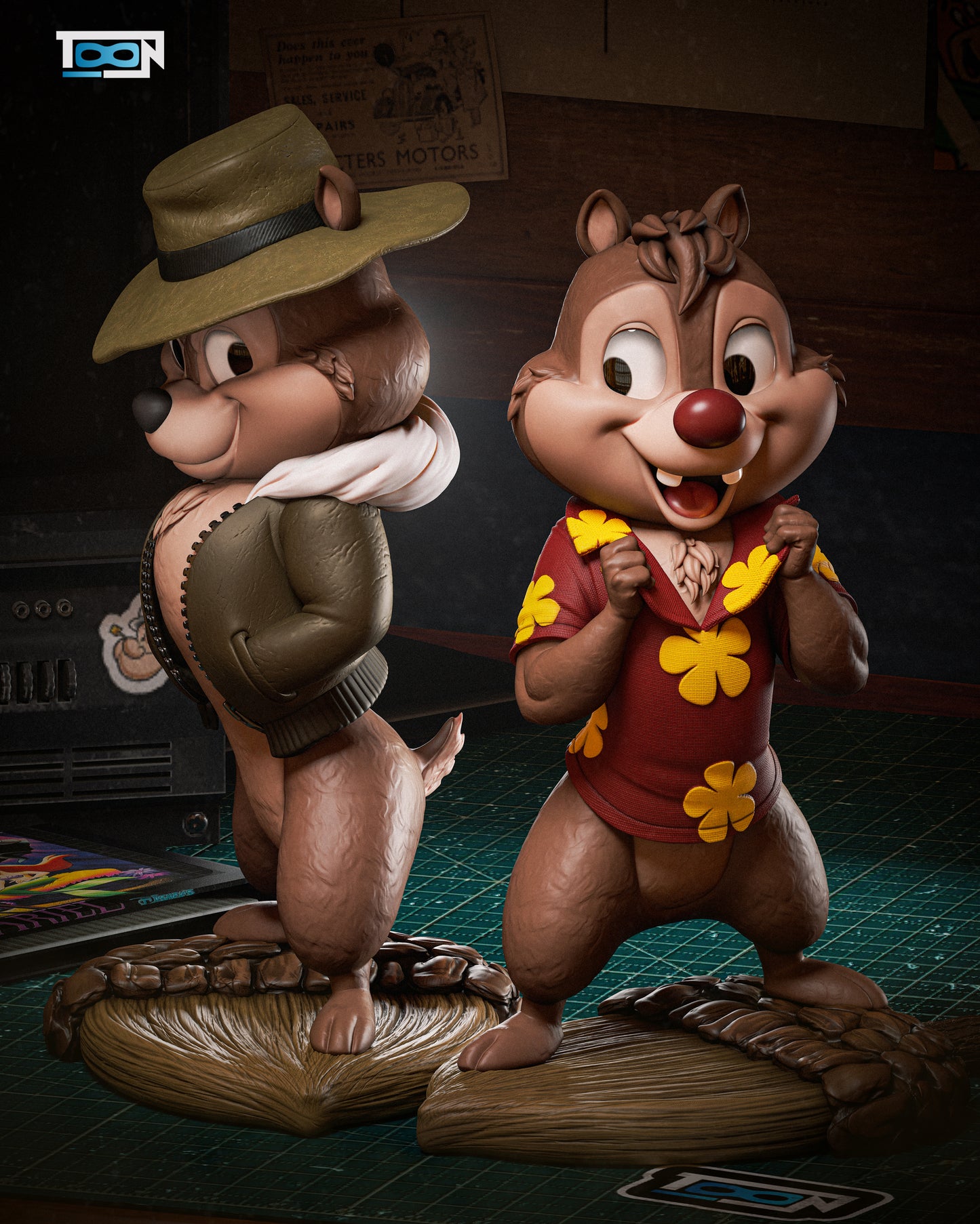 Chip And Dale Statue