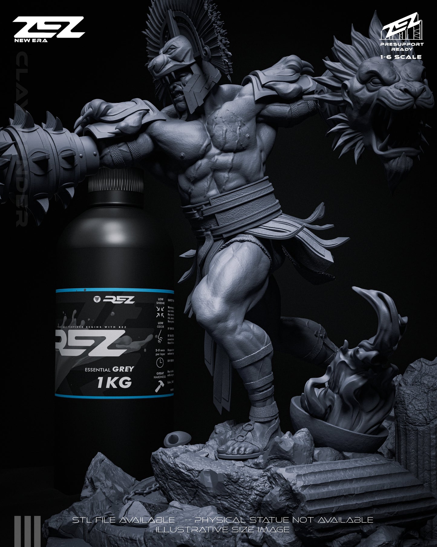 Hercules Statue 3D-Printed Kit