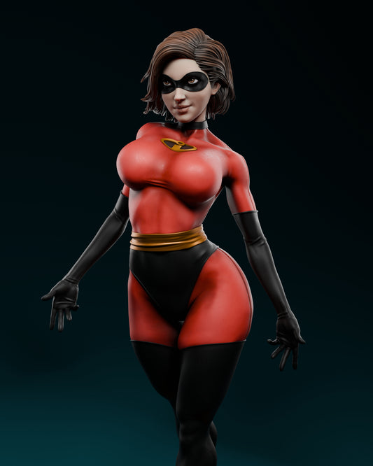 Elastic Girl Statue