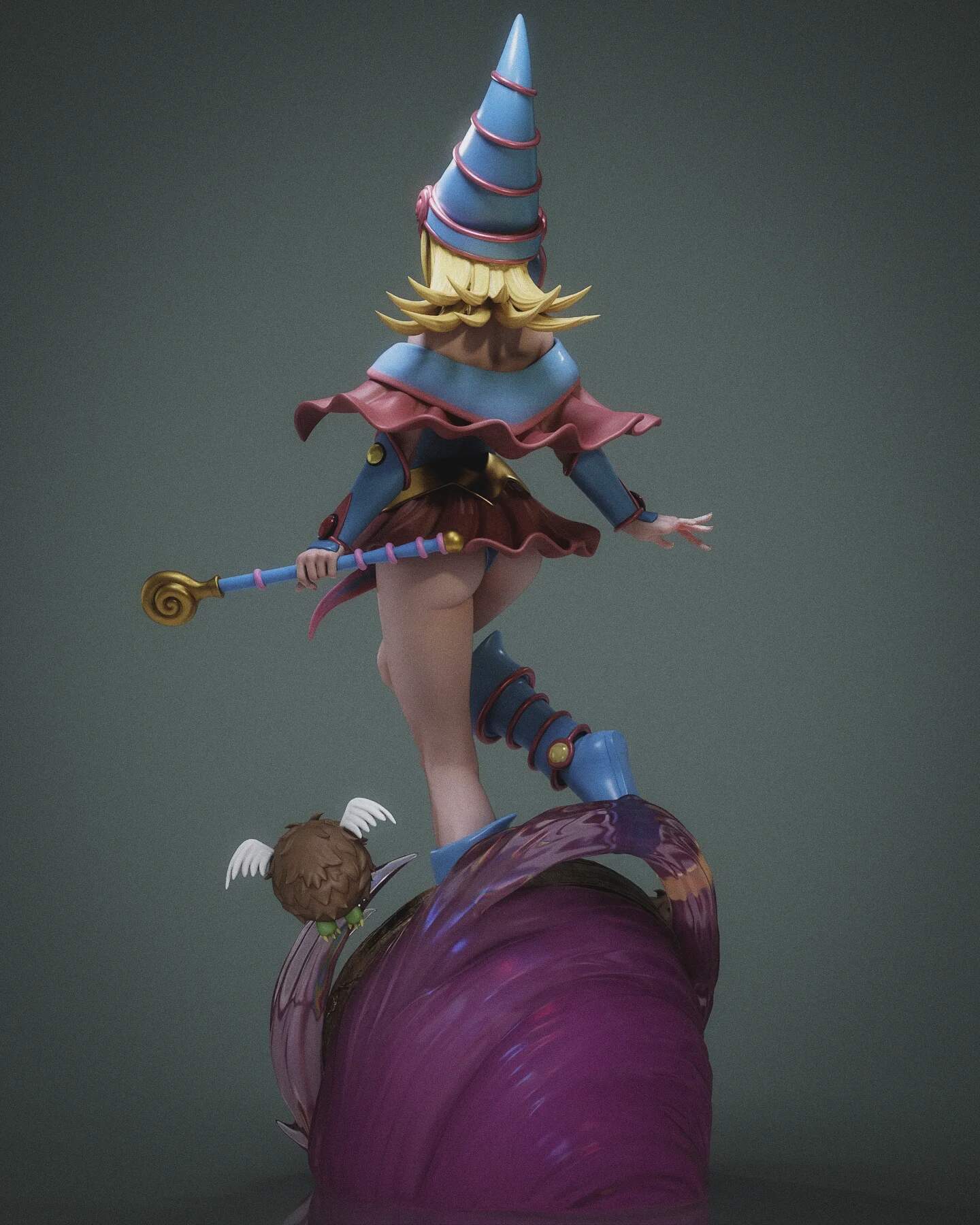 Dark Magician Girl Statue 3D-Printed Kit